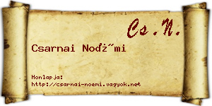 Csarnai Noémi névjegykártya