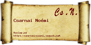Csarnai Noémi névjegykártya